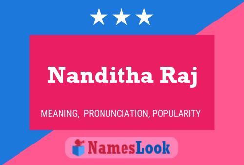 Nanditha Raj Name Poster