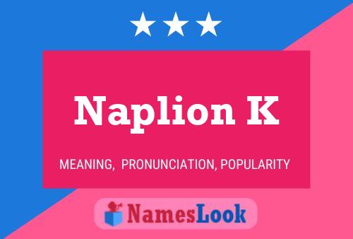 Naplion K Name Poster