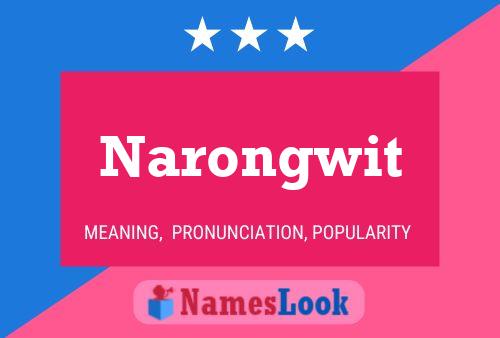 Narongwit Name Poster