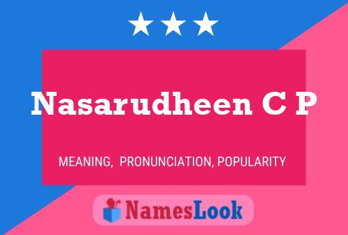 Nasarudheen C P Name Poster