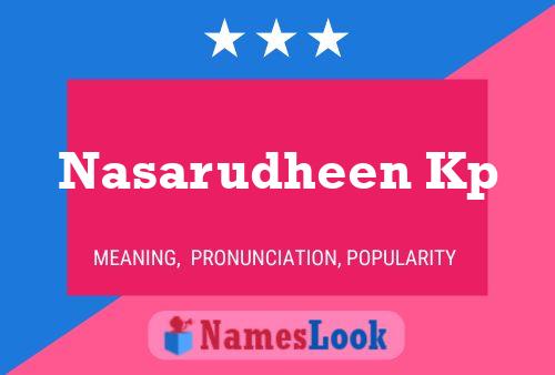 Nasarudheen Kp Name Poster