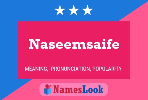 Naseemsaife Name Poster