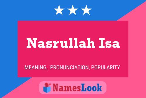 Nasrullah Isa Name Poster