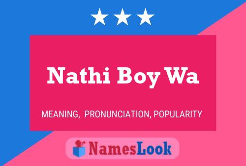 Nathi Boy Wa Name Poster