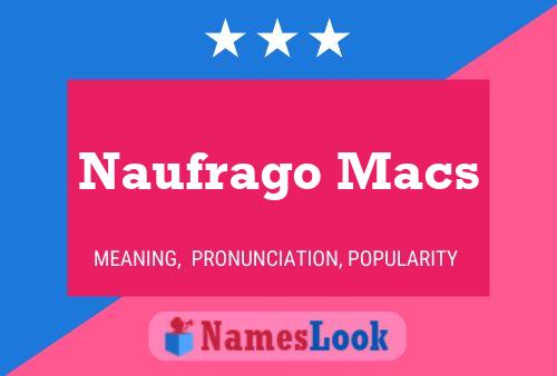 Naufrago Macs Name Poster