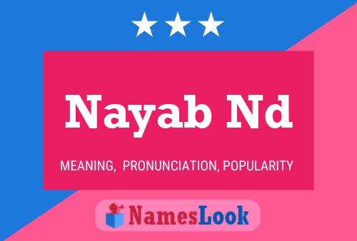 Nayab Nd Name Poster