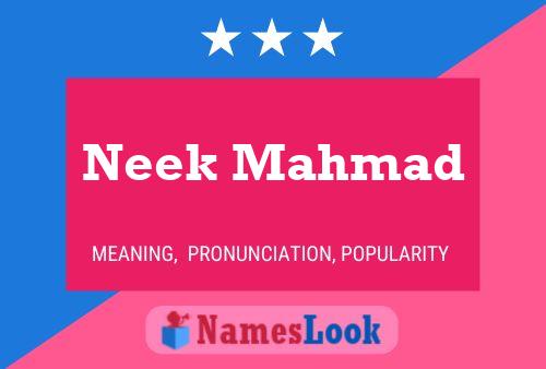 Neek Mahmad Name Poster