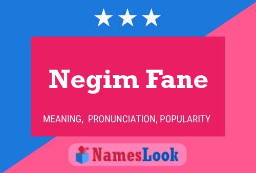 Negim Fane Name Poster