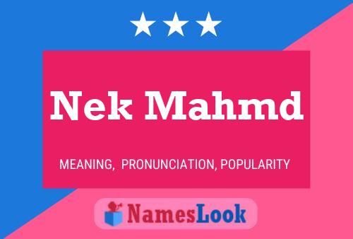 Nek Mahmd Name Poster