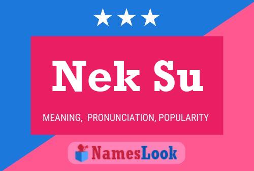 Nek Su Name Poster