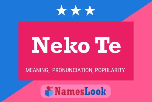 Neko Te Name Poster