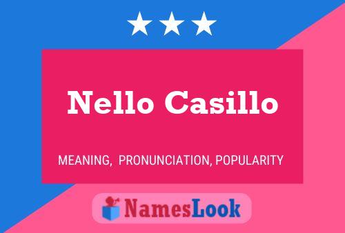 Nello Casillo Name Poster