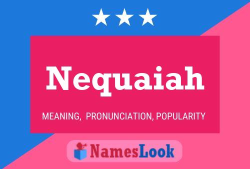 Nequaiah Name Poster