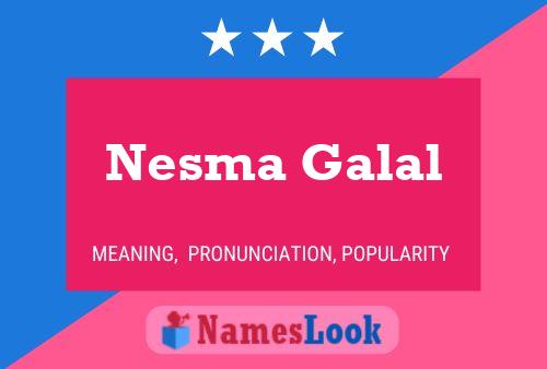 Nesma Galal Name Poster