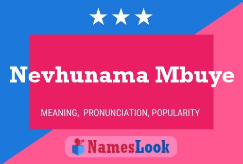 Nevhunama Mbuye Name Poster