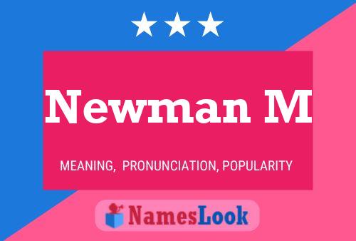 Newman M Name Poster