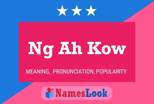 Ng Ah Kow Name Poster