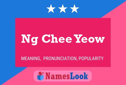 Ng Chee Yeow Name Poster