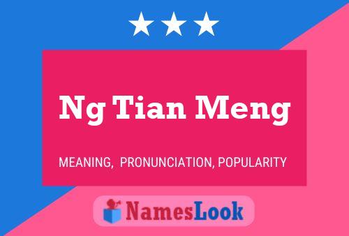 Ng Tian Meng Name Poster