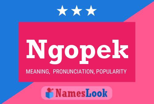 Ngopek Name Poster