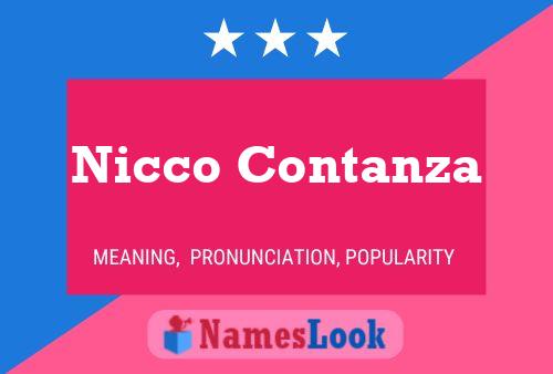 Nicco Contanza Name Poster