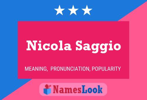 Nicola Saggio Name Poster