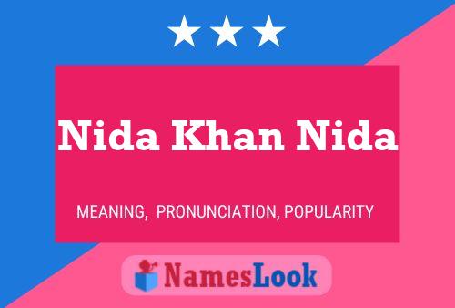 Nida Khan Nida Name Poster