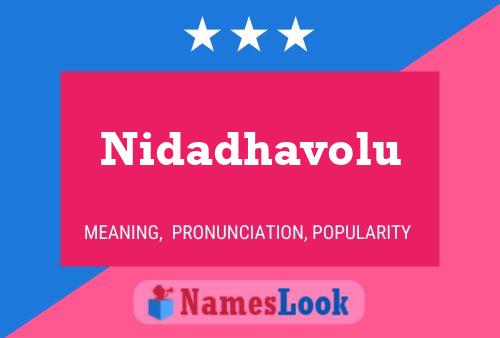 Nidadhavolu Name Poster