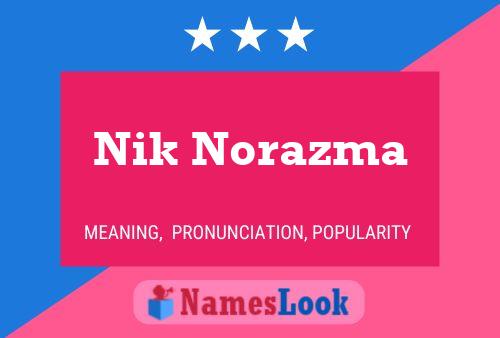 Nik Norazma Name Poster