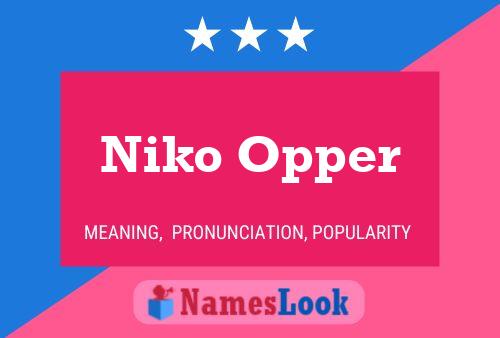 Niko Opper Name Poster