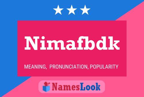 Nimafbdk Name Poster