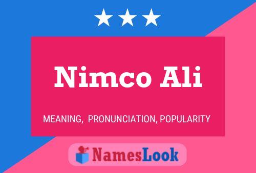 Nimco Ali Name Poster