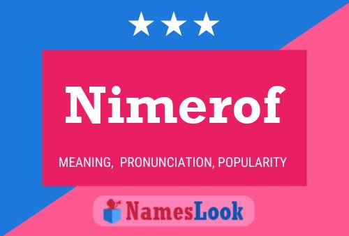 Nimerof Name Poster