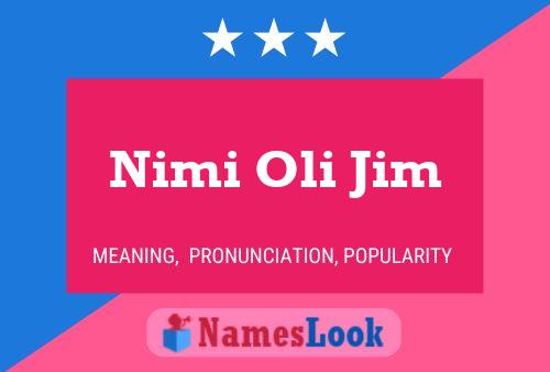 Nimi Oli Jim Name Poster