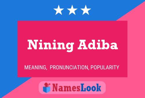 Nining Adiba Name Poster