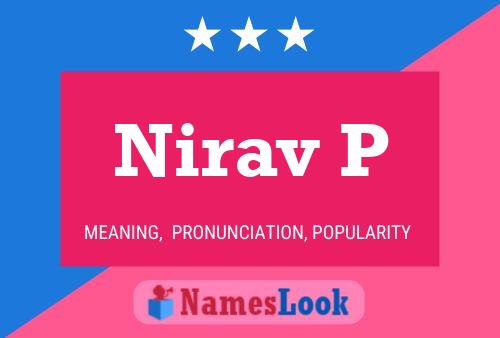 Nirav P Name Poster