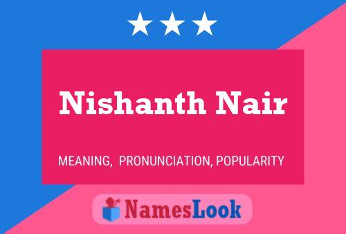 Nishanth Nair Name Poster