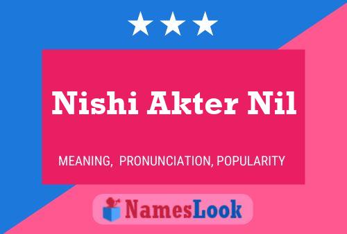 Nishi Akter Nil Name Poster