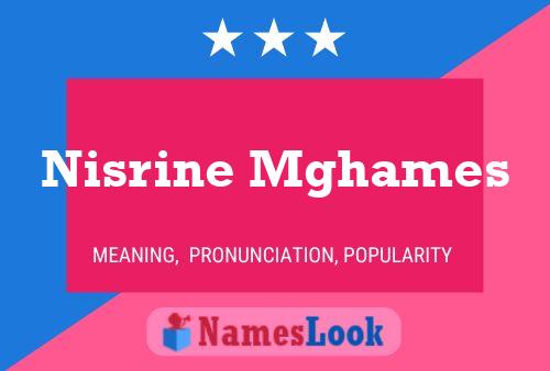 Nisrine Mghames Name Poster