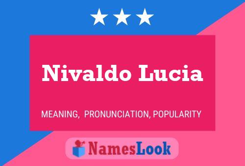 Nivaldo Lucia Name Poster