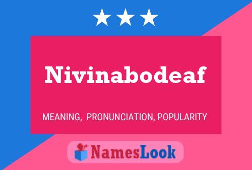 Nivinabodeaf Name Poster