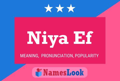 Niya Ef Name Poster