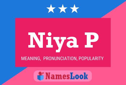 Niya P Name Poster