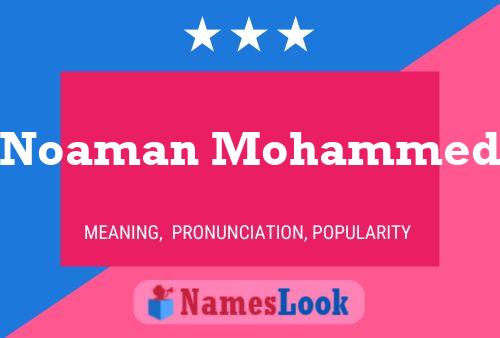 Noaman Mohammed Name Poster