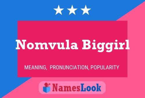 Nomvula Biggirl Name Poster