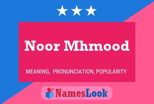 Noor Mhmood Name Poster