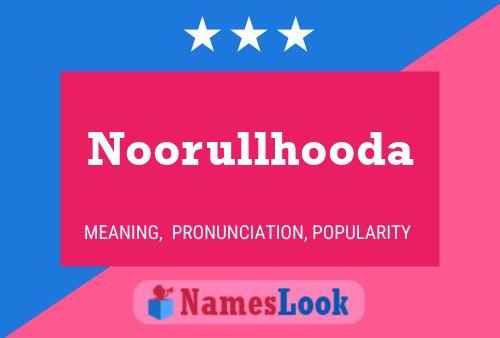 Noorullhooda Name Poster