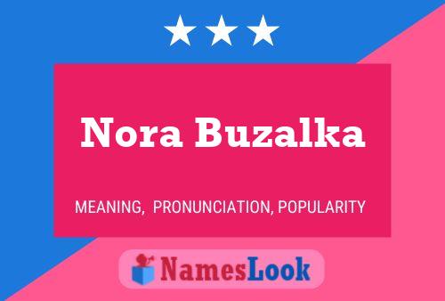 Nora Buzalka Name Poster