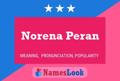 Norena Peran Name Poster