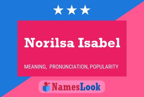 Norilsa Isabel Name Poster